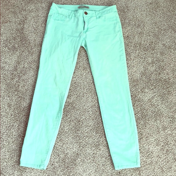 mint green jeans